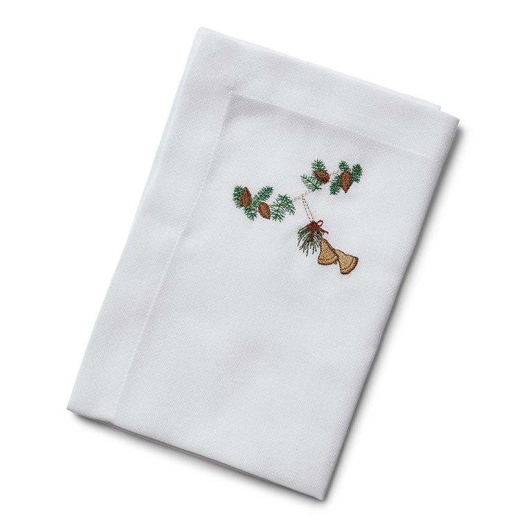 Juleserviet med juleklokker