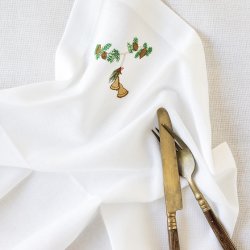 Juleserviet med juleklokker