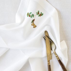 Juleserviet med juleklokker