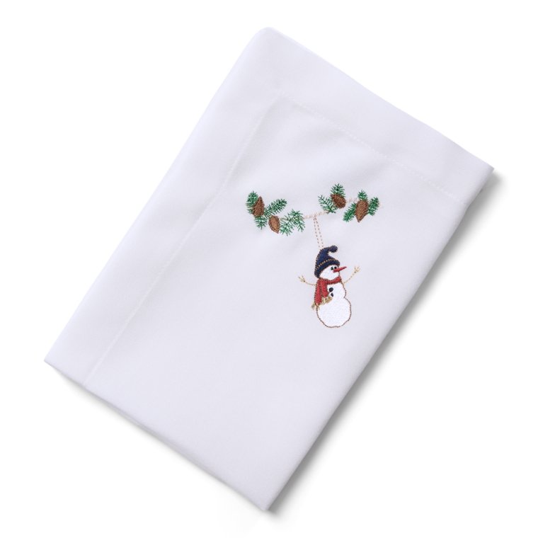 Juleserviet med snemand