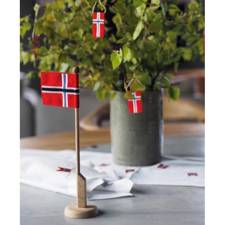 6 stk. servietter med norsk flagg