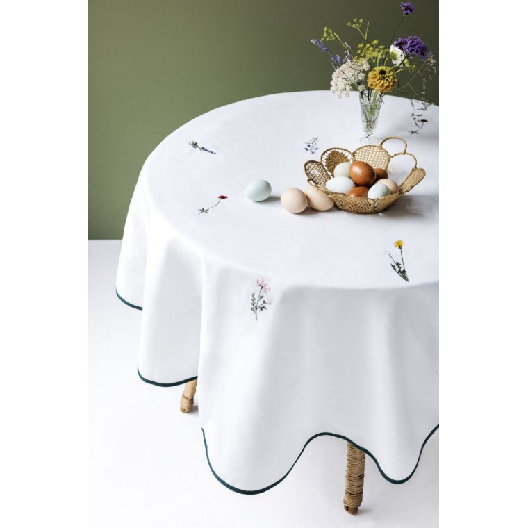 Rund Floradug med vilde blomster