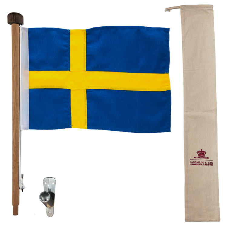 Luksus ege facadestang, svensk flag