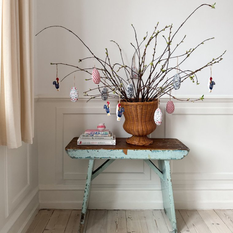 Rombeegg  brodert pskeegg