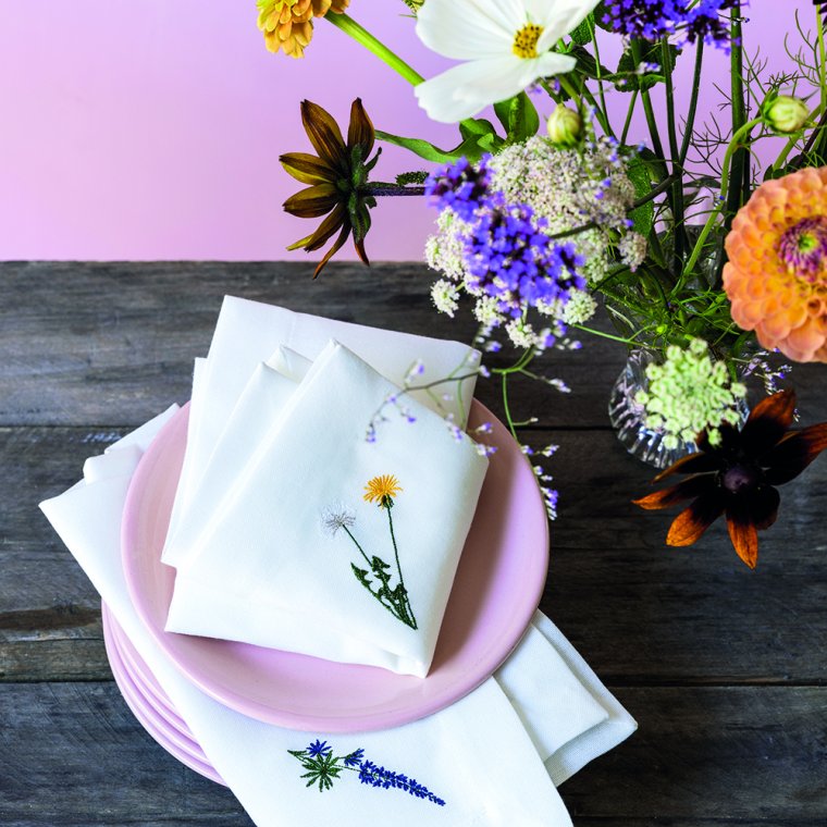 6 stk. Flora servietter med forskellige motiver