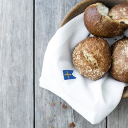 Fdelsedagsservett med svensk flagga