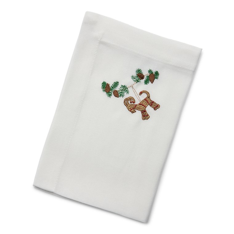 Juleserviet med halmbuk