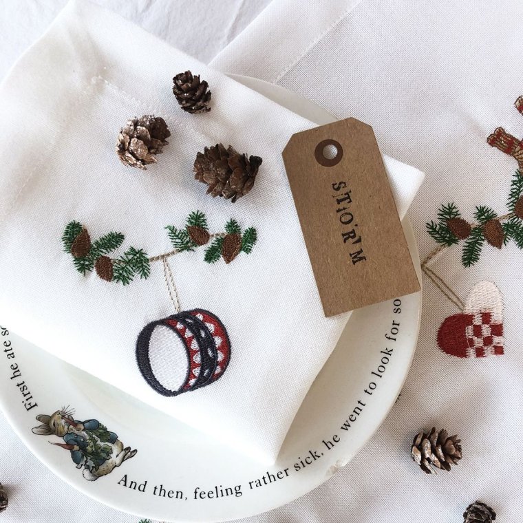 Juleserviet med tromme