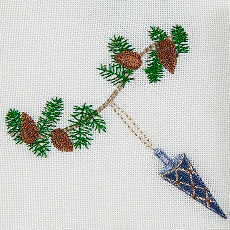 6 stk. juleservietter med bl motiver