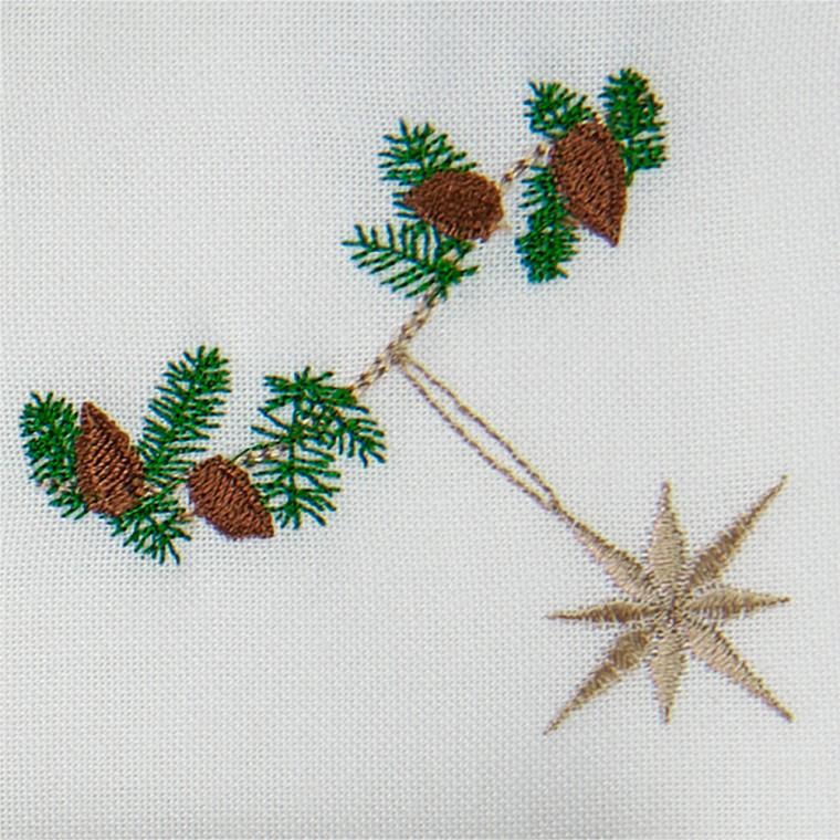 Juleserviett med gullstjerne