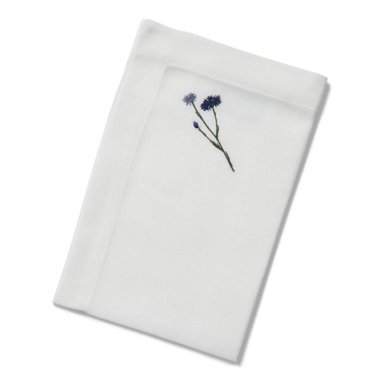 Flora serviet med kornblomst