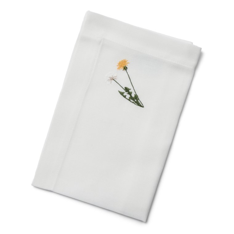 Flora serviet med mlkebtte