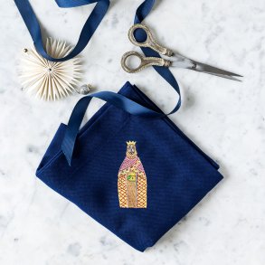 Midnattsbl servett med Melchior - Stardust