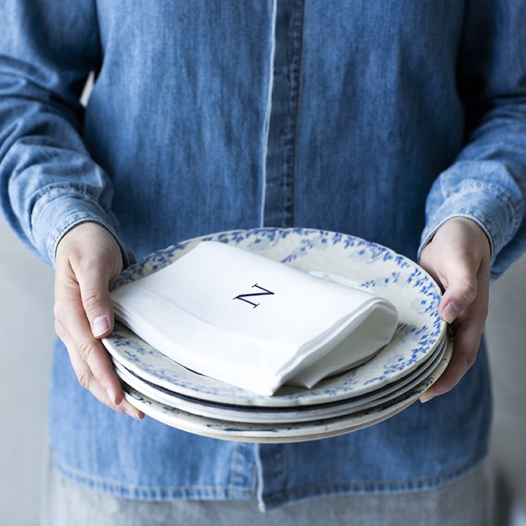 Serviet med bogstaver