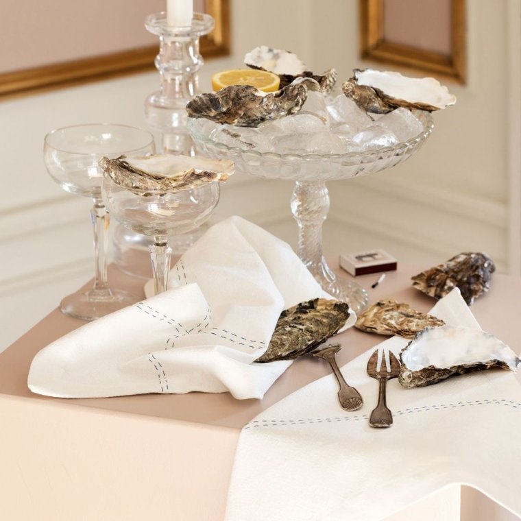 Store Anna  Eksklusiv Serviett i Bomull og Lin