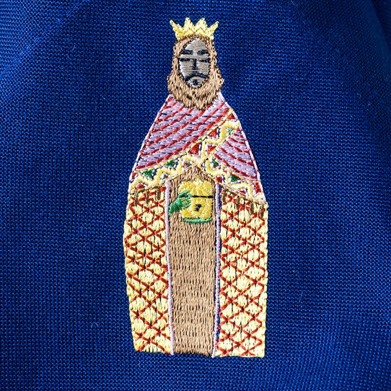 Midnattsbl servett med Melchior - Stardust