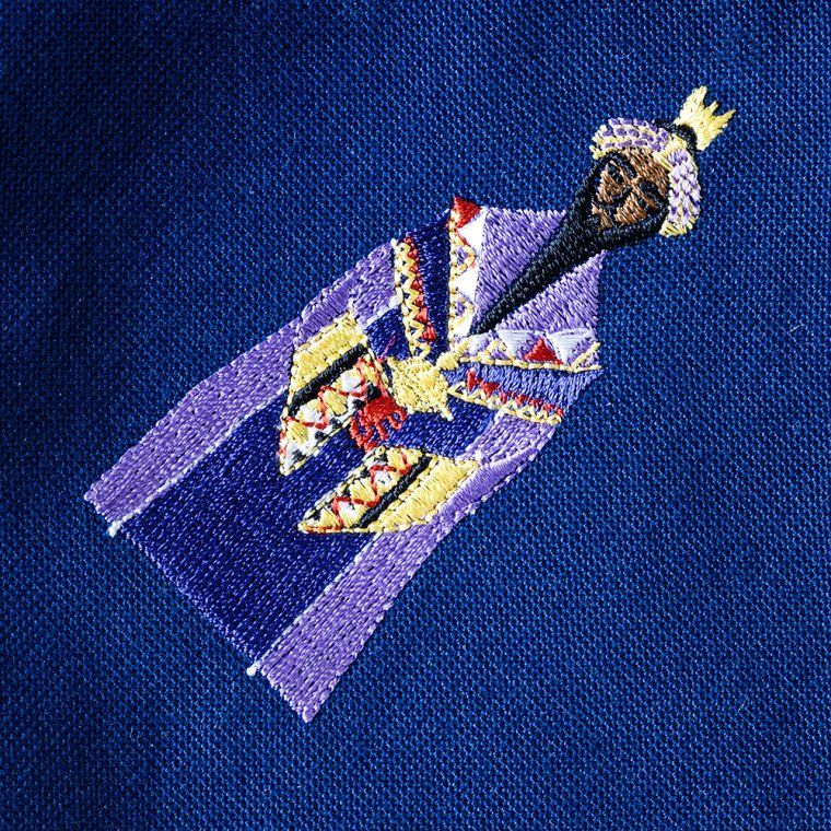 Midnattsbl servett med Caspar - Stardust