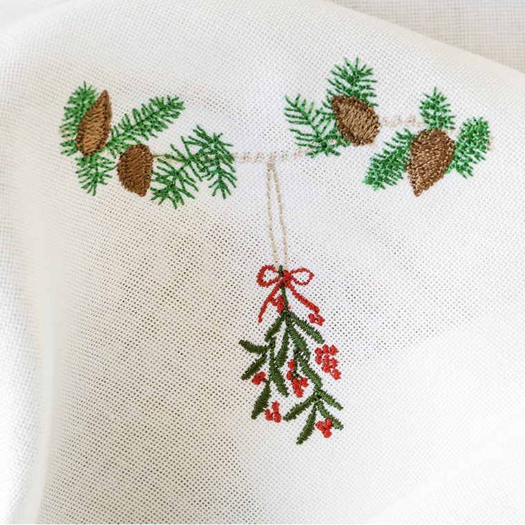 Juleserviet med mistelten