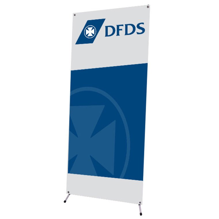 Budgetvenlig Roll-Up med 4-farvet logotryk