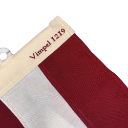 Vimpel 1219 � i historisk krapr�d Dannebrogsfarve