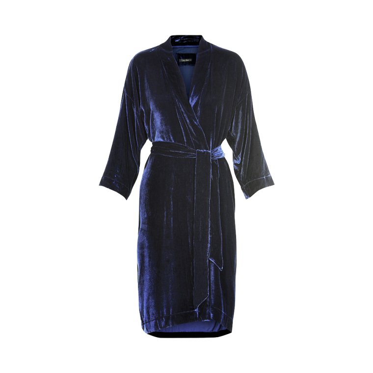 Anita Electric blue Silk Velvet