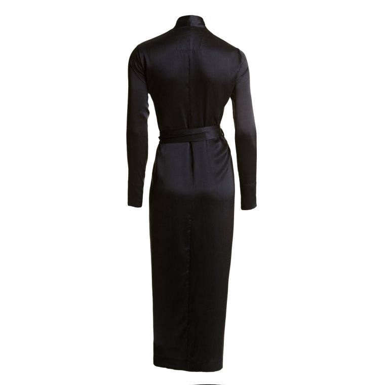 Julie Black Sandwashed Silk