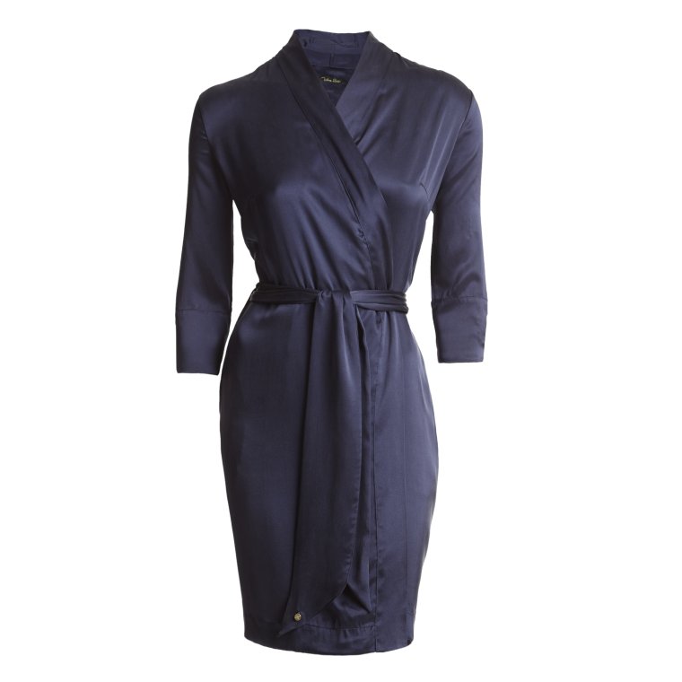 Louise Navy Sandwashed Silk