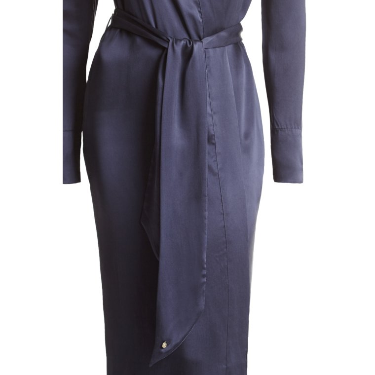 Julie Navy Sandwashed Silk