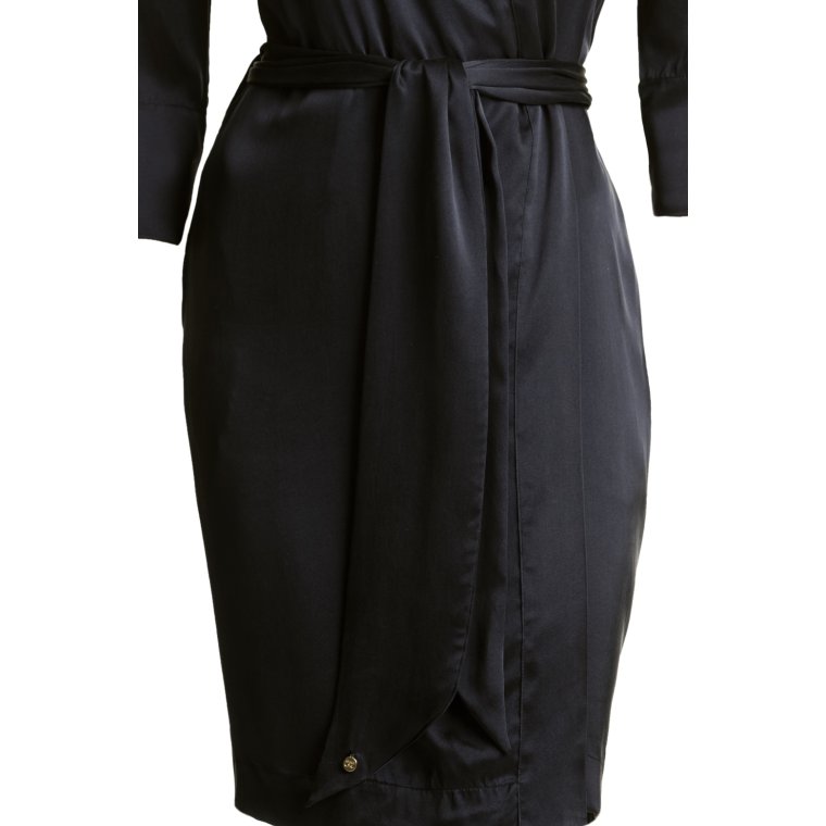 Julie Black Sandwashed Silk