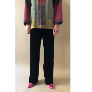 Sigrid Black Silk Velvet Pants