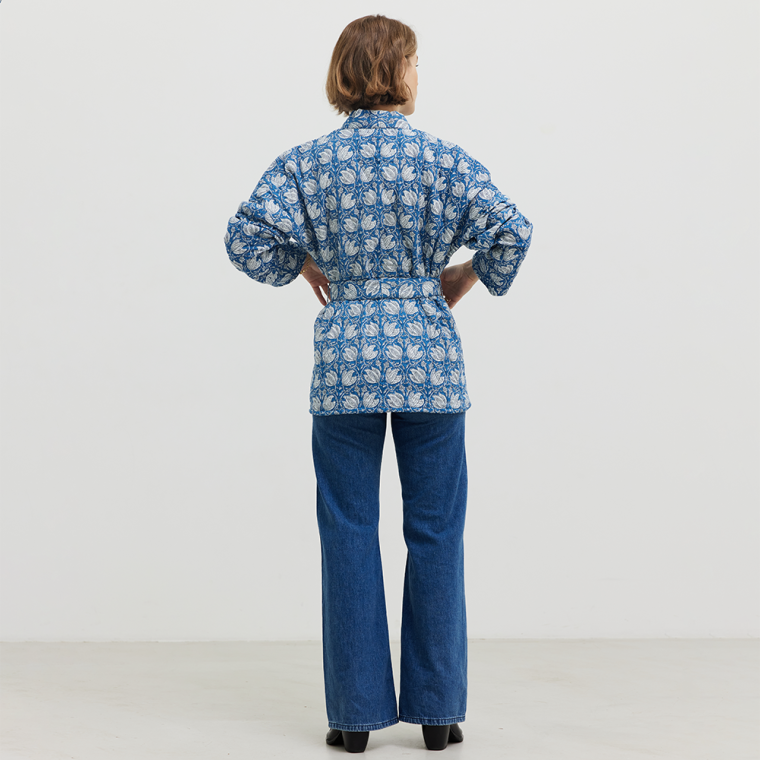 Simi dusty Blue quilted cotton