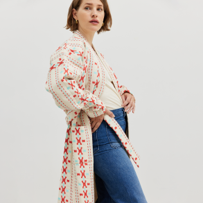 Simini Off-white Jacquard quilted cotton