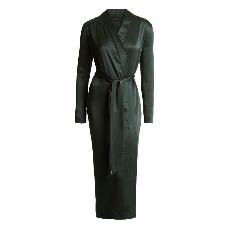 Classic Army Green Sandwashed Silk