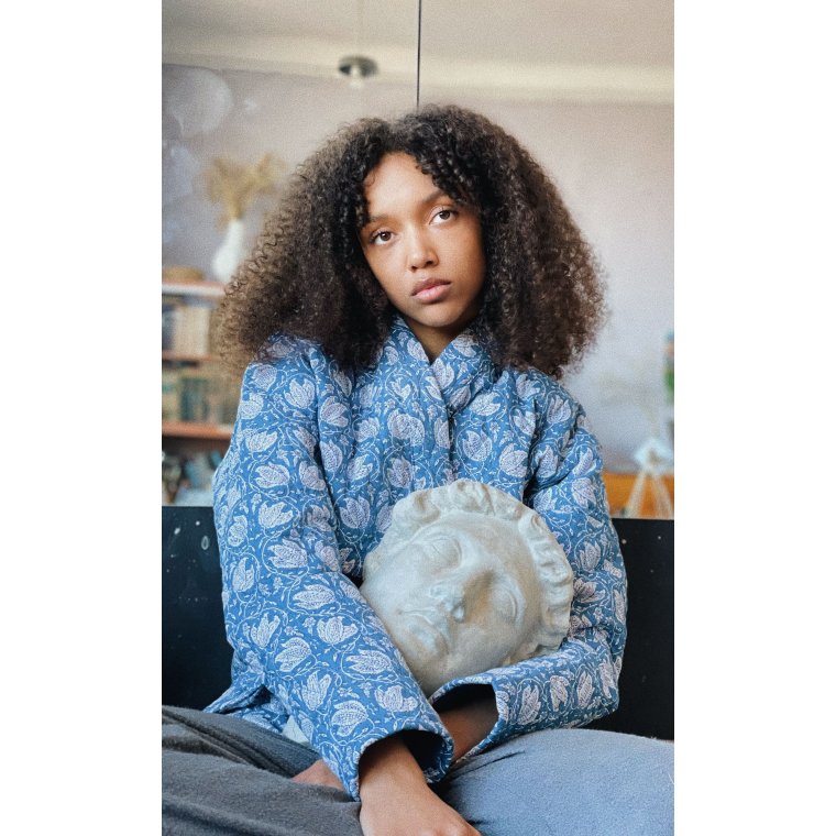 Simi dusty Blue quilted cotton