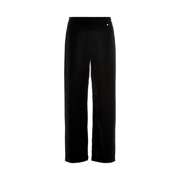 Sigrid Black Silk Velvet Pants
