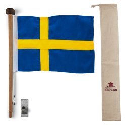 Luksus ege facadestang, svensk flag