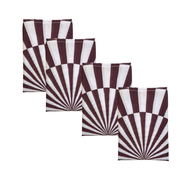 4 stk. mokka cirkusservietter   magi til dit bord