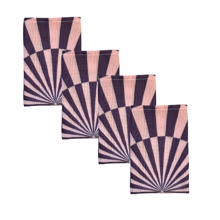 4 stk. blomme cirkusservietter   magi til dit bord