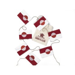 Stor flagranke med Grnlandske flag