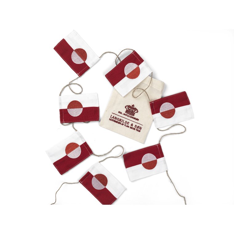 Stor flagranke med Grnlandske flag