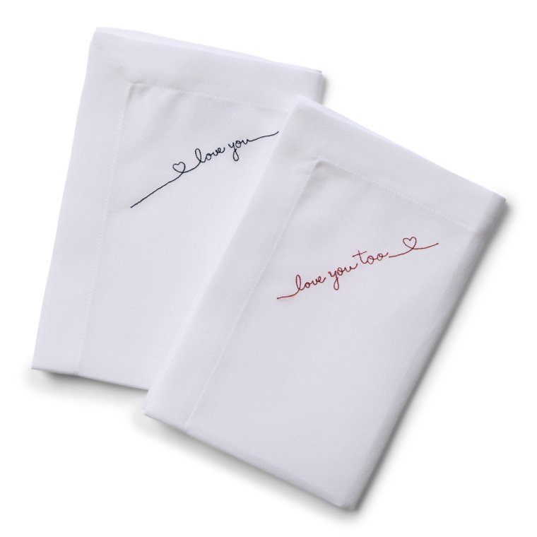 Krlighedservietter - 2 stk.