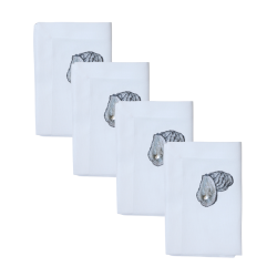 4 stk. servietter med �sters og perle