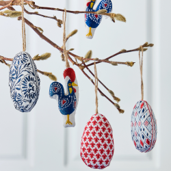 Rombe�g - broderet p�ske�g