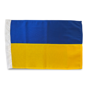 Ukrainsk facadeflag � syet i original flagdug