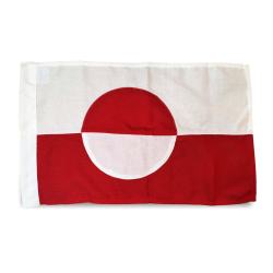 Facadestang med gr�nlandsk flag