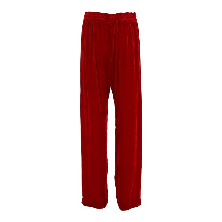 Sigrid Rouge Silk Velvet Pants