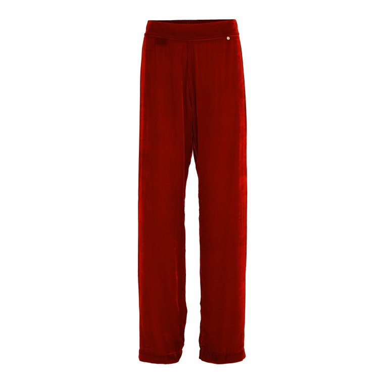 Sigrid Cayenne Silk Velvet Pants
