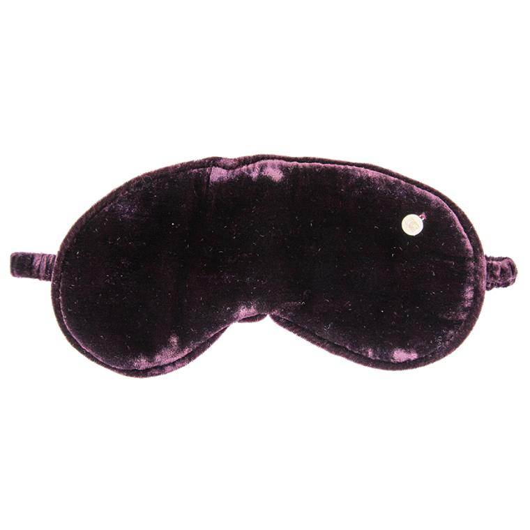 Bo Aubergine Silk Velvet Sleeping Mask