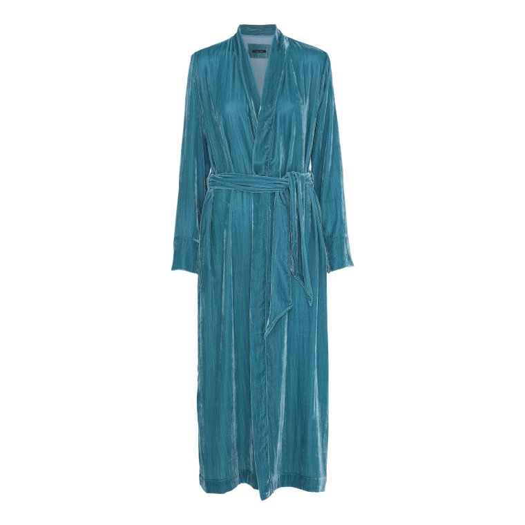 Classic Nordic Blue Silk Velvet