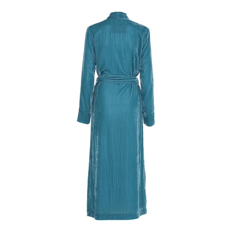 Classic Nordic Blue Silk Velvet